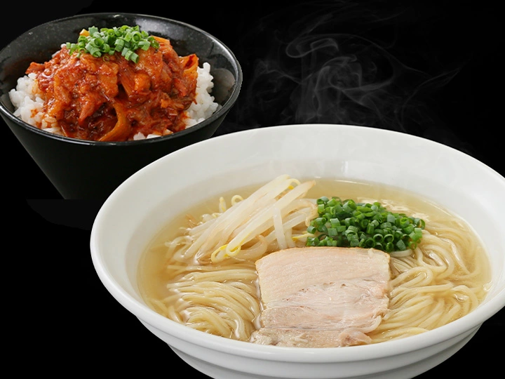 屋台拉麺ふぅふぅ 出汁ラーメン 辛すじセット